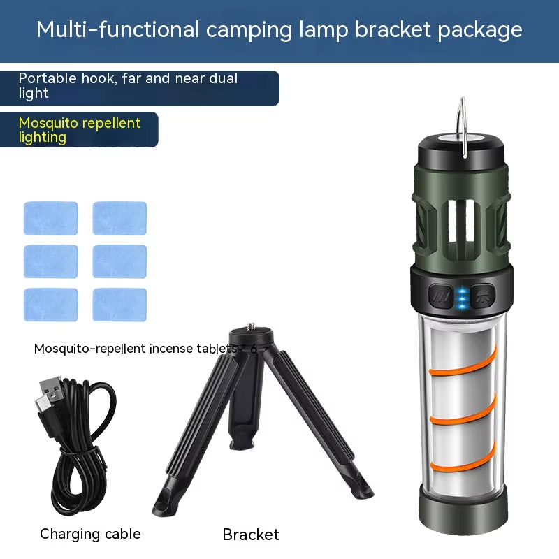 Outdoor Lighting Wireless - 多機能キャンプ用蚊取りランプ 充電式ポータブルLED懐中電灯 アウトドア照明 蚊よけライト 三脚付き