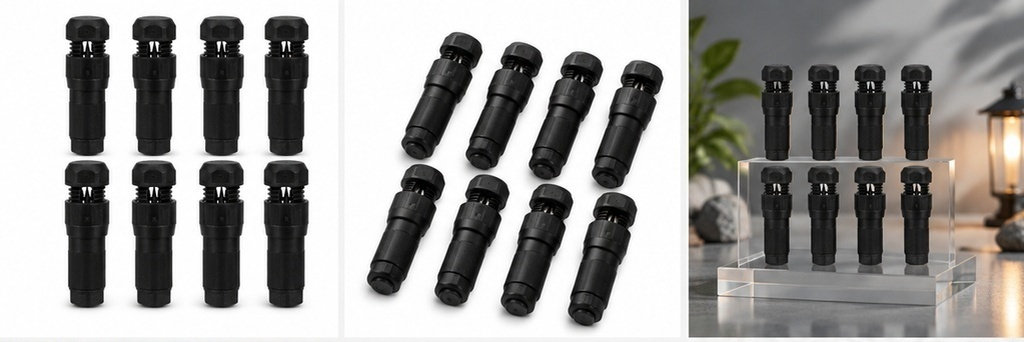 Outdoor Lighting And Landscape - 8個入り、防水仕様の低電圧用貫通式ワイヤーコネクター。屋外照明、クリスマス装飾、庭園照明などに最適。