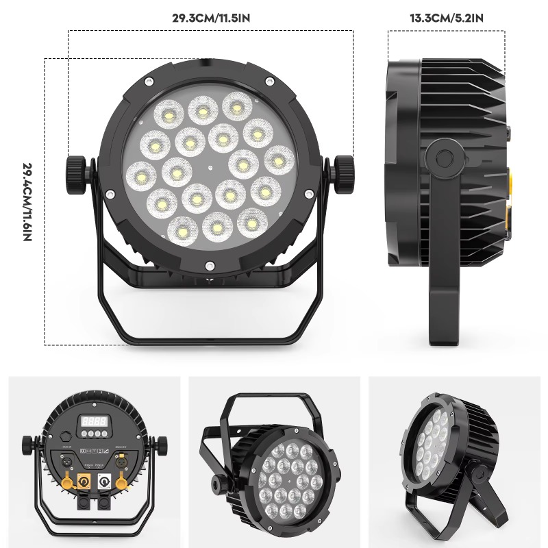 4個セット 18x10W IP65防水 パーライト RGBW - Outdoor Lighting Waterproof のレビューと価格